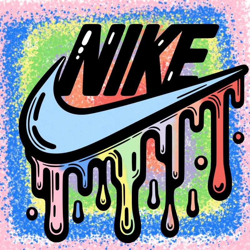 dripping nike logo