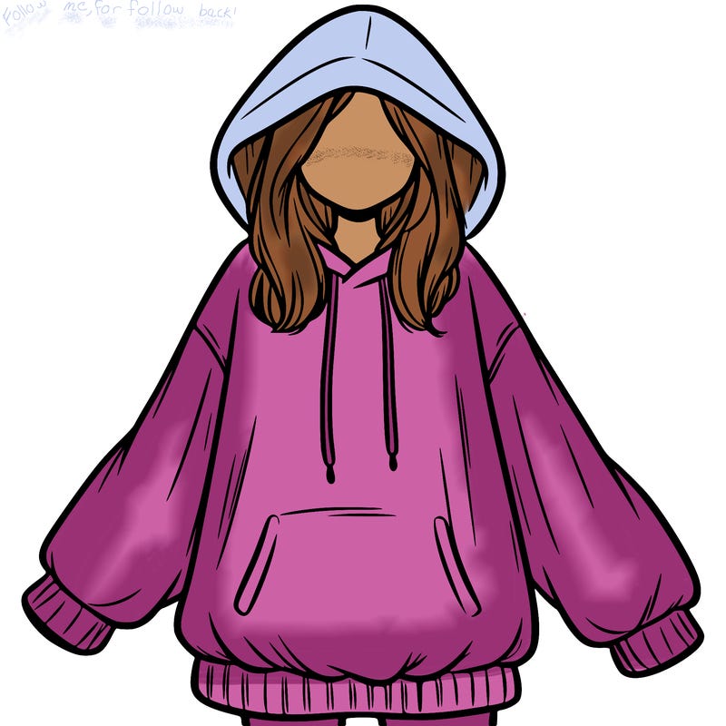 girl in oversized hoodie