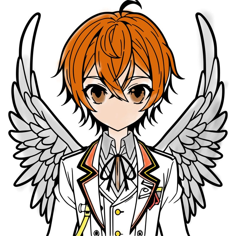 anime boy with wings