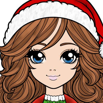 realistic christmas girl