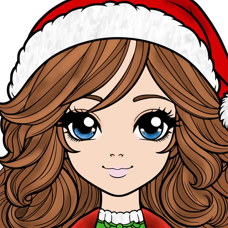 realistic christmas girl