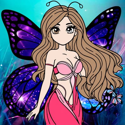 butterfly woman