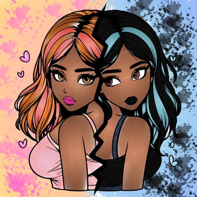 realistic girl split