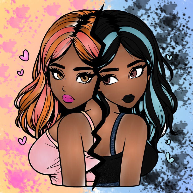 realistic girl split