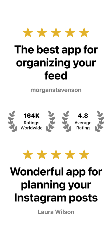 Layout for Instagram・Inpreview - User reviews and 4.8 star rating for the Inpreview Instagram grid layout app