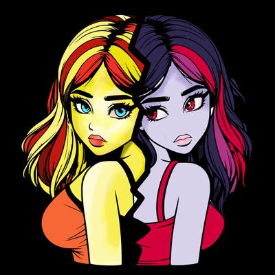 realistic girl split