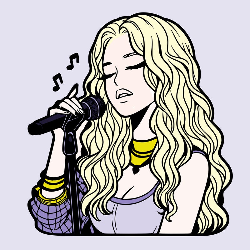 realistic female singer