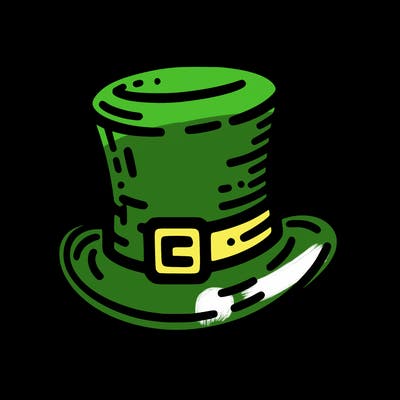 st patrick hat with thin lines