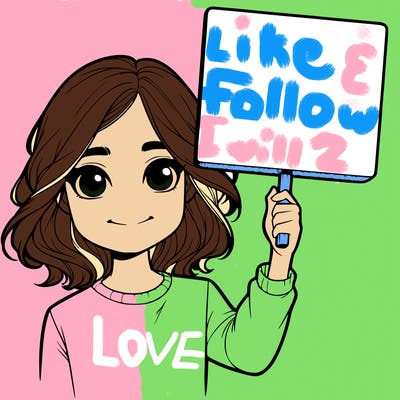 realistic girl holding up a sign