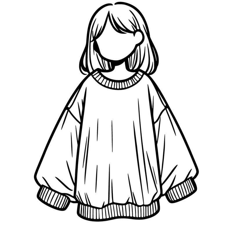 girl with baggy shirt