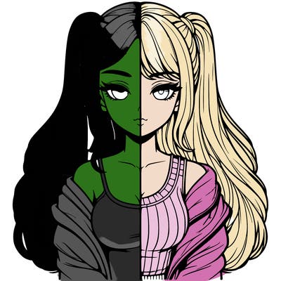 realistic girl split