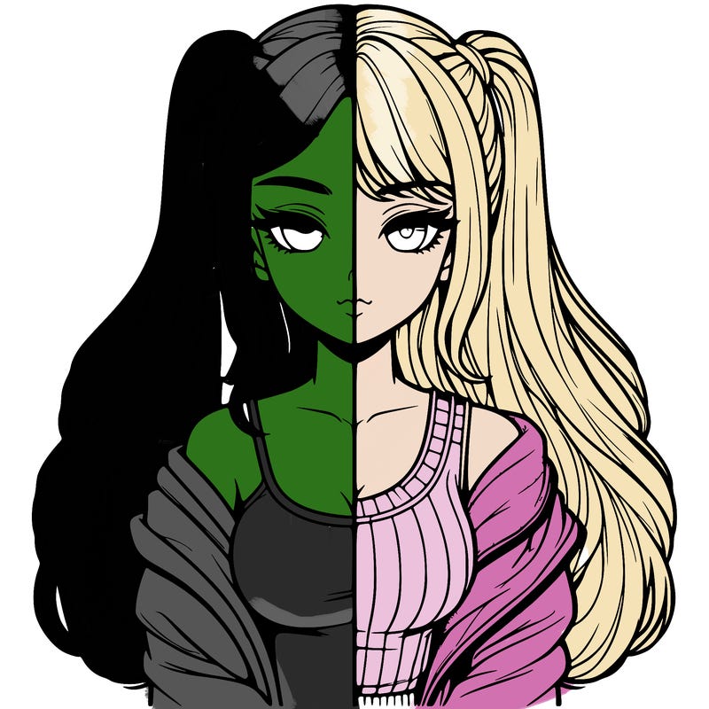 realistic girl split