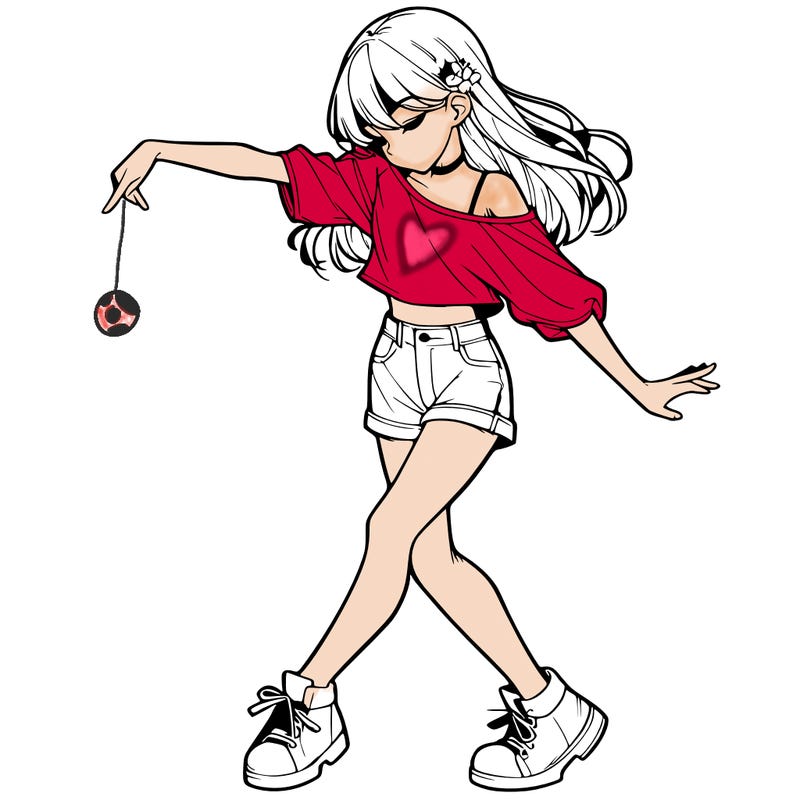 realistic girl danceing