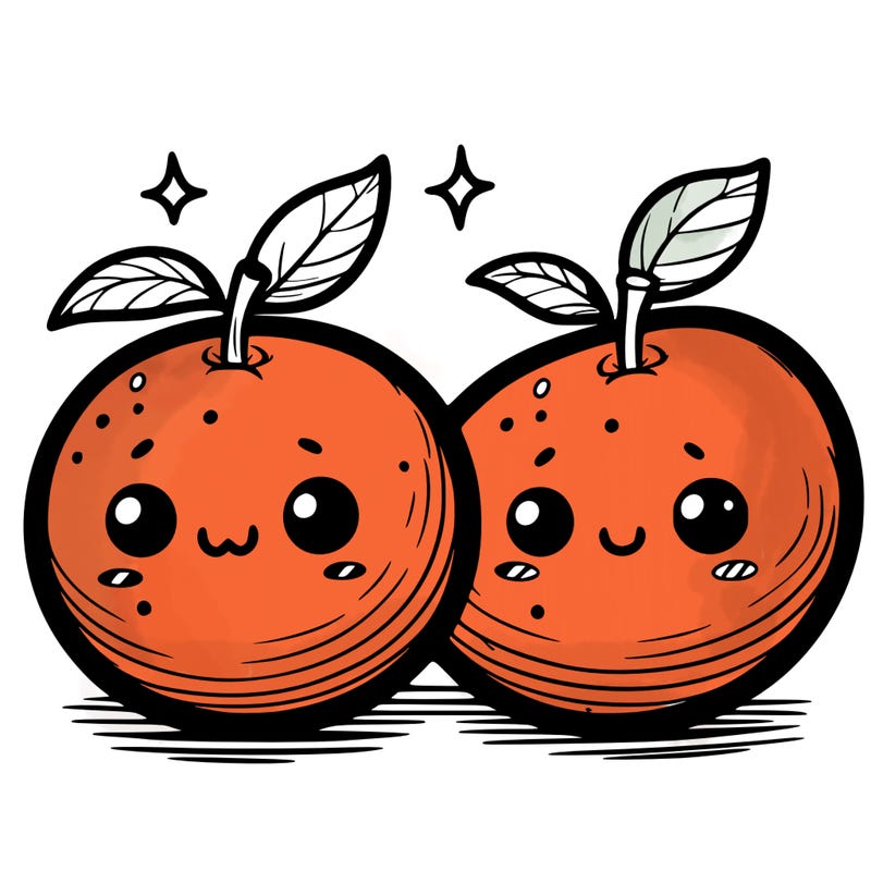 two oranges