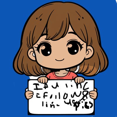 girl holding blank sign