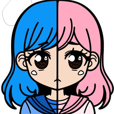 a split of a girl