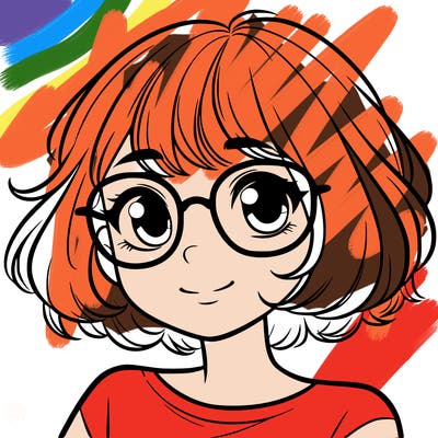 girl with short blonde hair and glasses