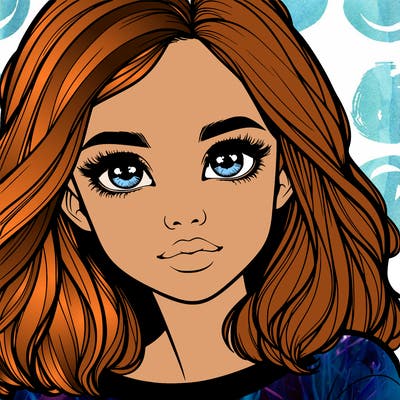 realistic girl whith cute eyes