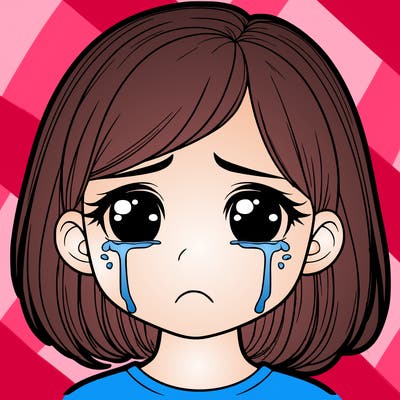 crying realistic girl