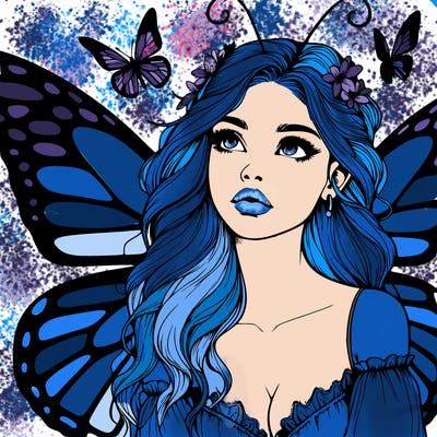 butterfly fairy realistic girl