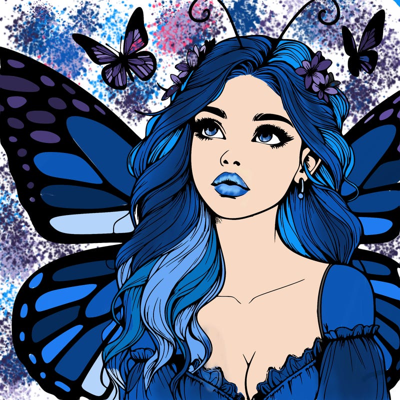 butterfly fairy realistic girl