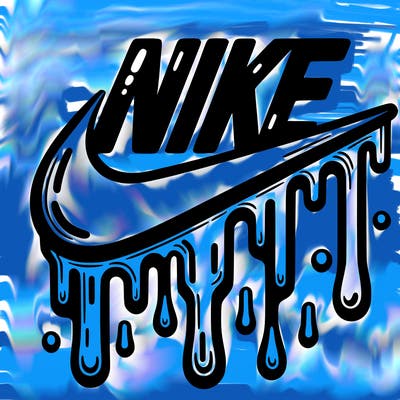 dripping nike logo