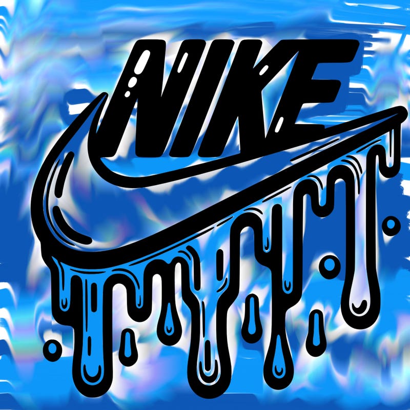 dripping nike logo
