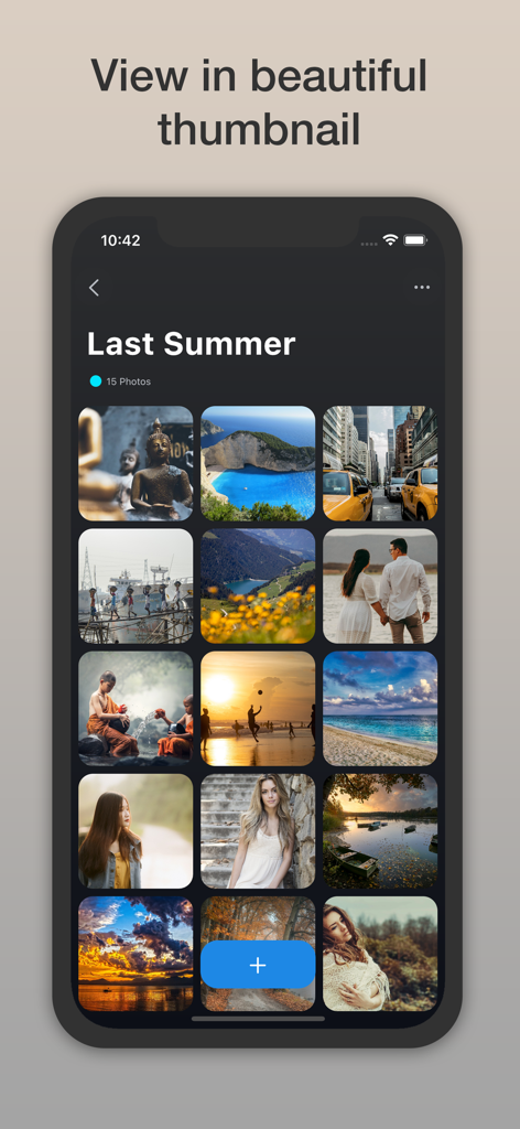 Safety Photo+Video Pro - Safety Photo and Video Pro app displaying a private photo gallery in thumbnail view
