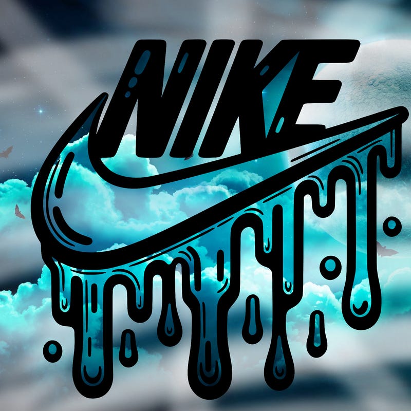 dripping nike logo