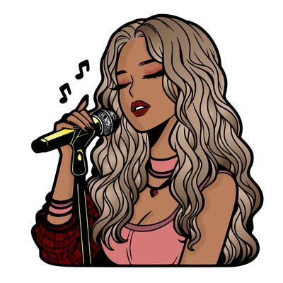 realistic female singer