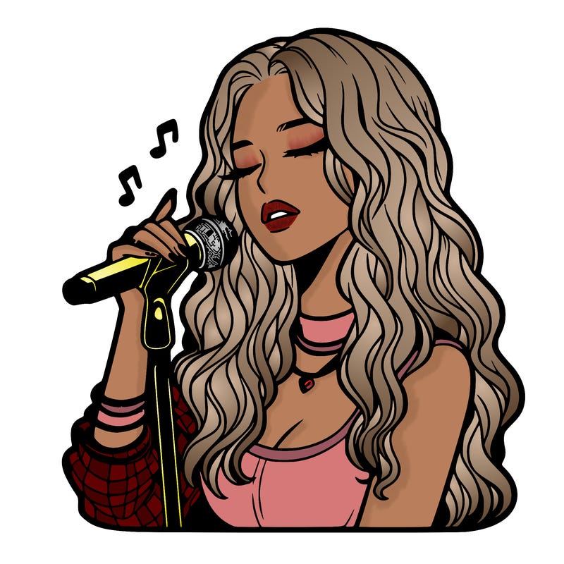 realistic female singer