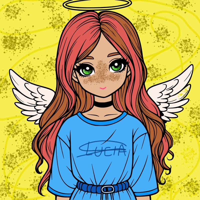 realistic girl with halo