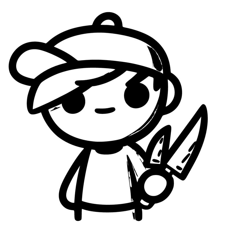 person with knives