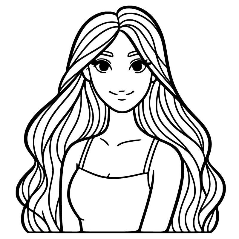 woman with long hair