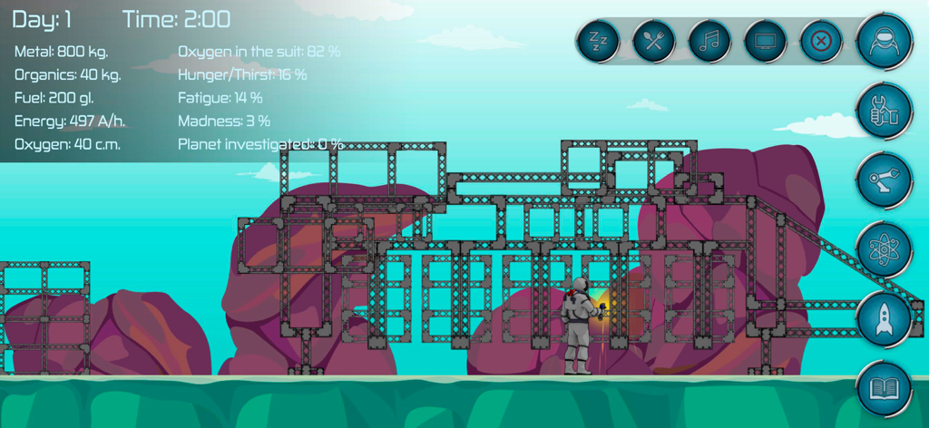 Random Space: Survival - Space engineer building a base on an unknown planet in Random Space Survival