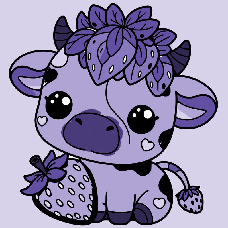 cute strawberry cow