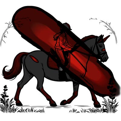 realistic horse girl riding