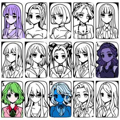 girls that look diffrent anime