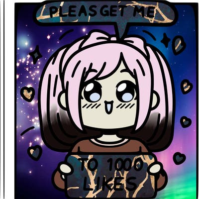 a girl saying please get me to 100 likes