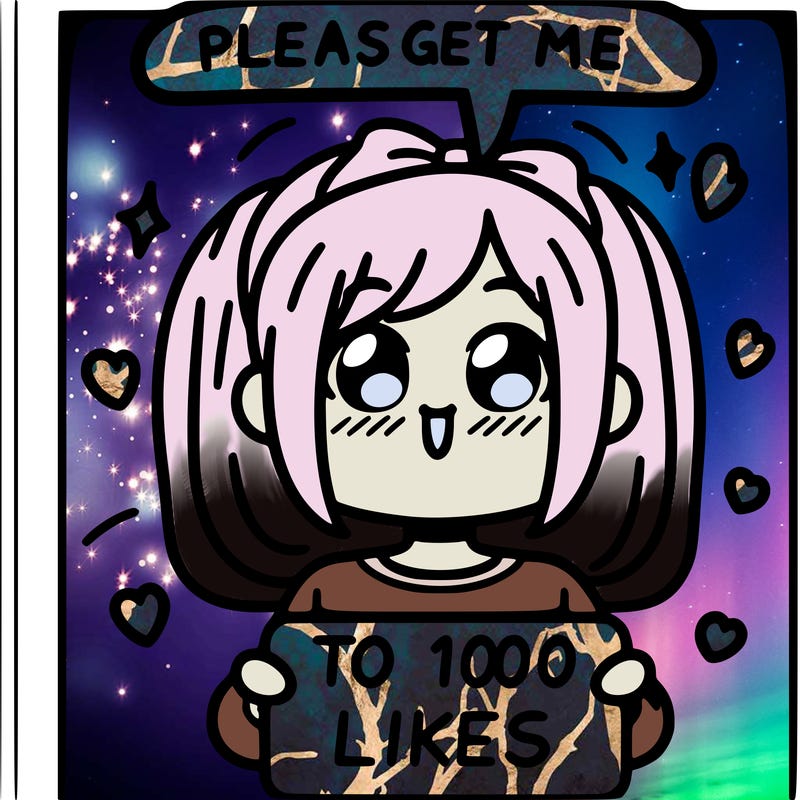 a girl saying please get me to 100 likes