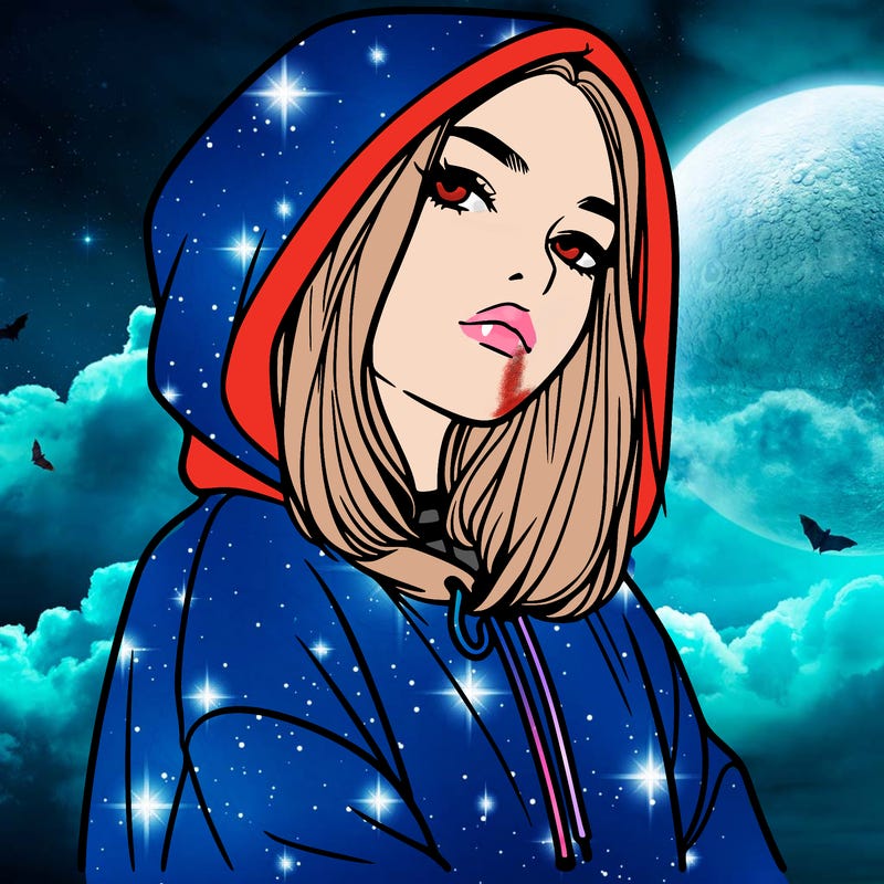 a realistic girl in a hoodie