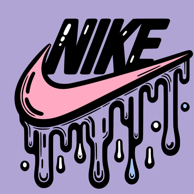 dripping nike logo