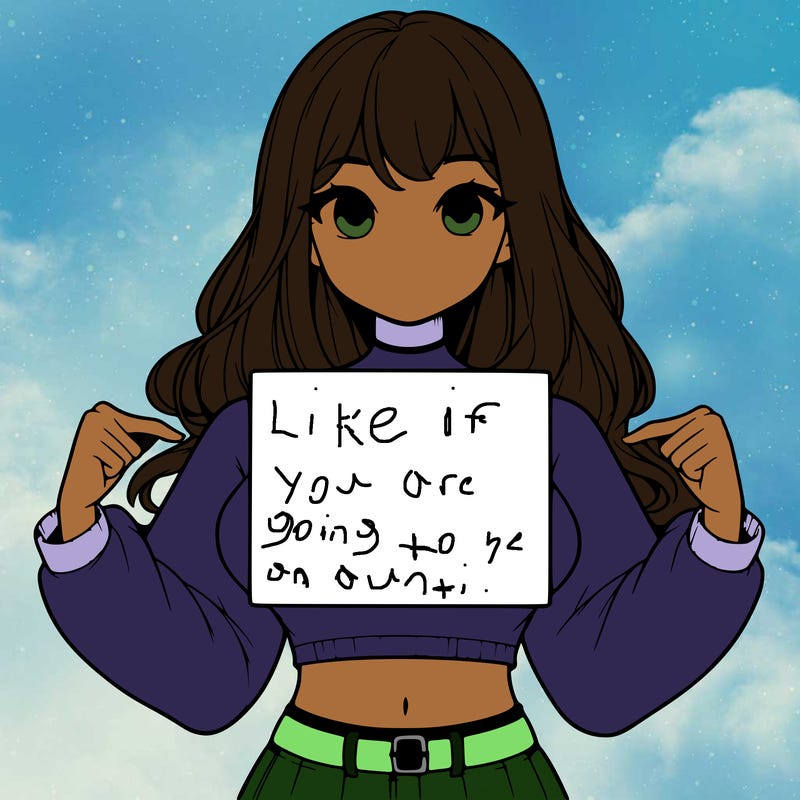 girl holding a blank sign in a long sleeve crop top