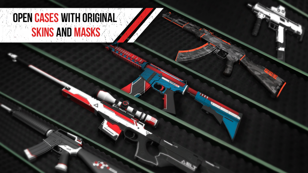 Standoff Multiplayer - Una colección de skins de armas personalizadas y rifles de francotirador en Standoff Multiplayer.