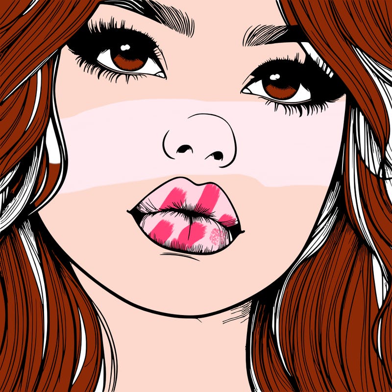really realistic girl with lips