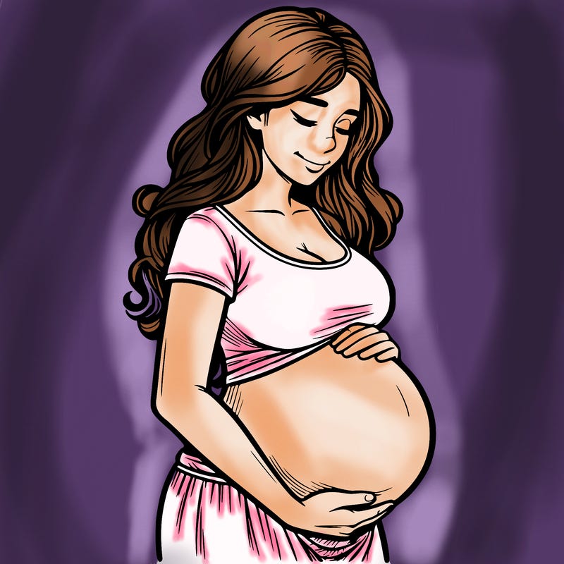 woman heavily pregnant realistic