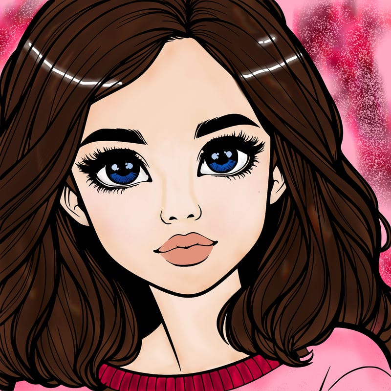 realistic girl whith cute eyes