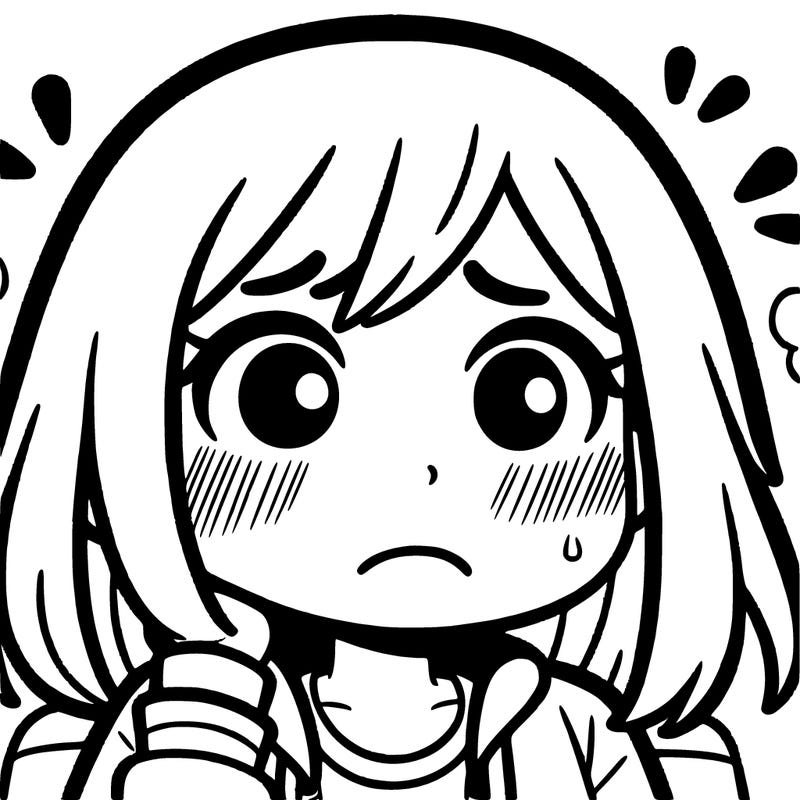 a girl with anxiety look on her face