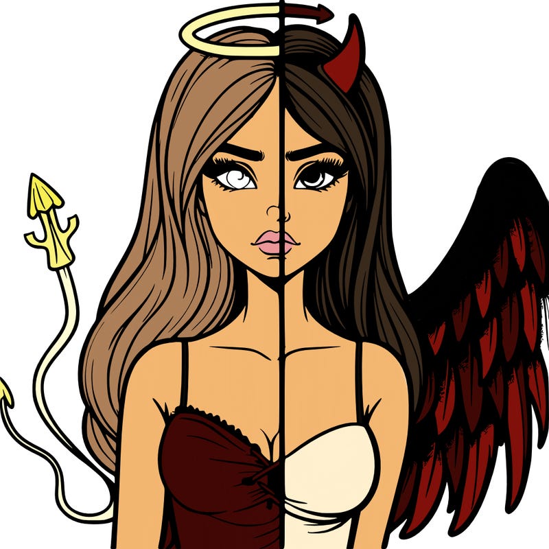 devil vs angel realistic girl