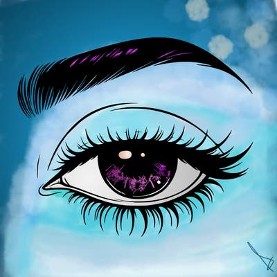 eye closed realistic